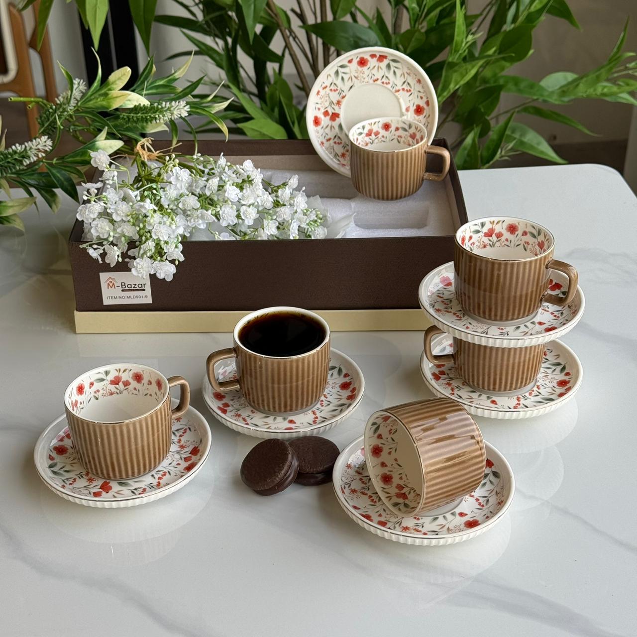 Elegance Design Coffee Cup & Saucer Set