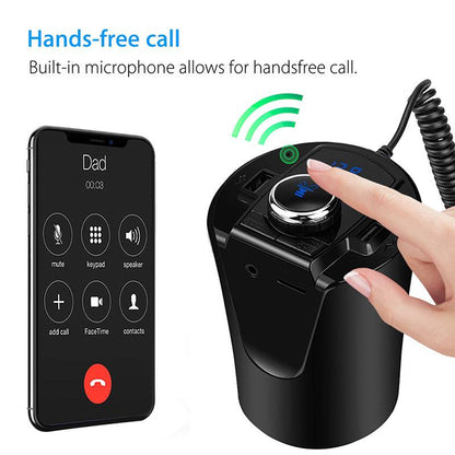 Multifunctional Cup-Shaped Car FM Transmitter