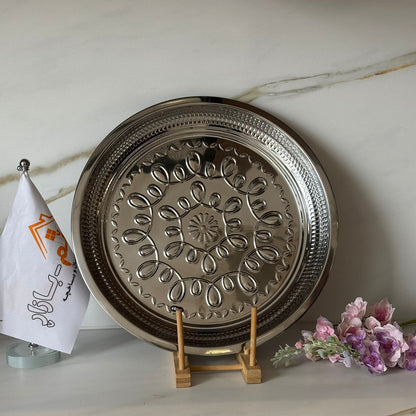 Decorative Metal Serving Tray (Gold / Silver / Bronze)