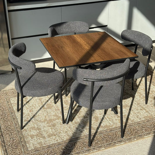 Milo Table & Tina Chairs - Modern Dining Set