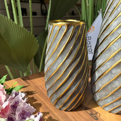 Golden Spiral Luxe Vase Collection