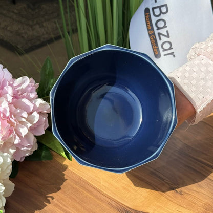 24-Peices Modern Stoneware Dining Set Textured Rim Design