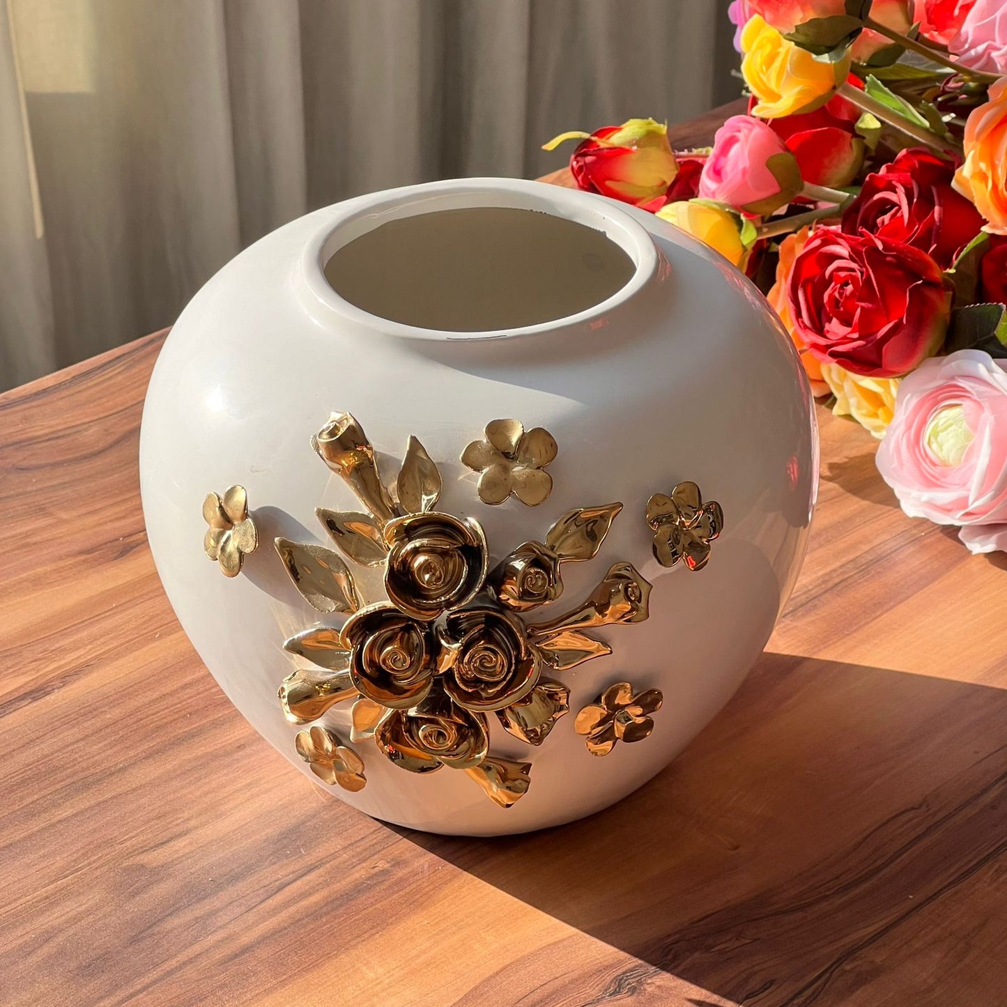 Decorative Golden Flower Vase