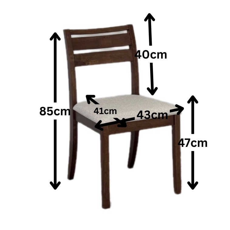 TRISTON - Modern Wooden Dining Chair with Cushioned Seat