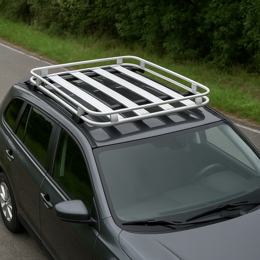 Aluminum Universal Car Roof Rack – Heavy-Duty Cargo Carrier - Silver