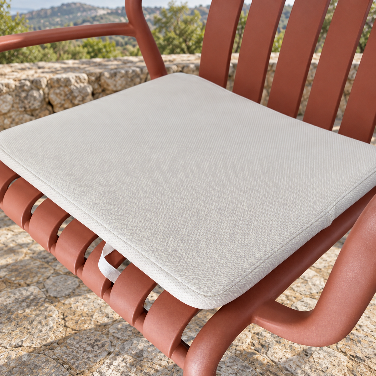 Modern Luxury Durable Outdoor Seating Set - Brick Red