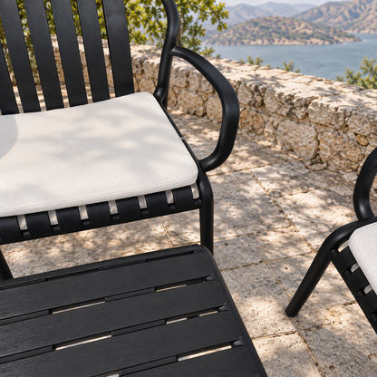 Modern Luxury Durable Outdoor Seating Set - Black