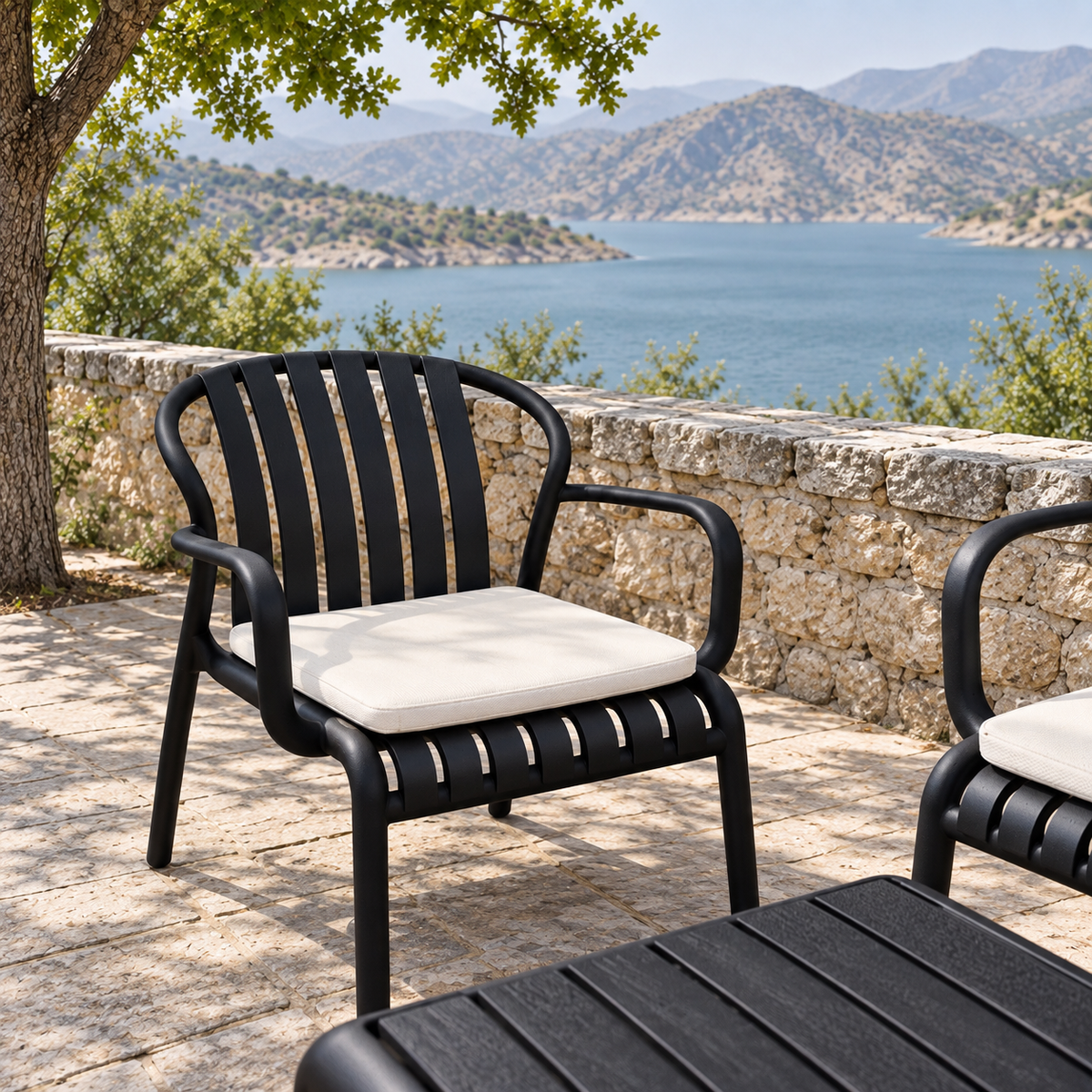 Modern Luxury Durable Outdoor Seating Set - Black