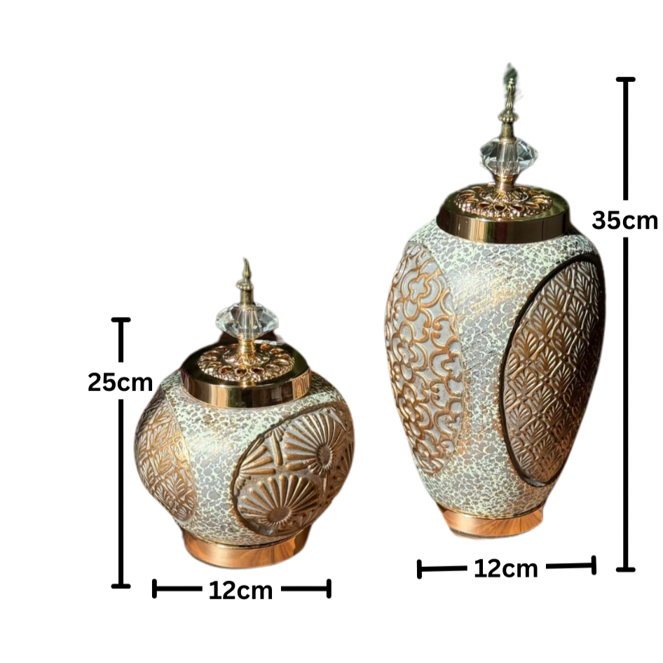 Giger Jar Shapes With Decorative Lids