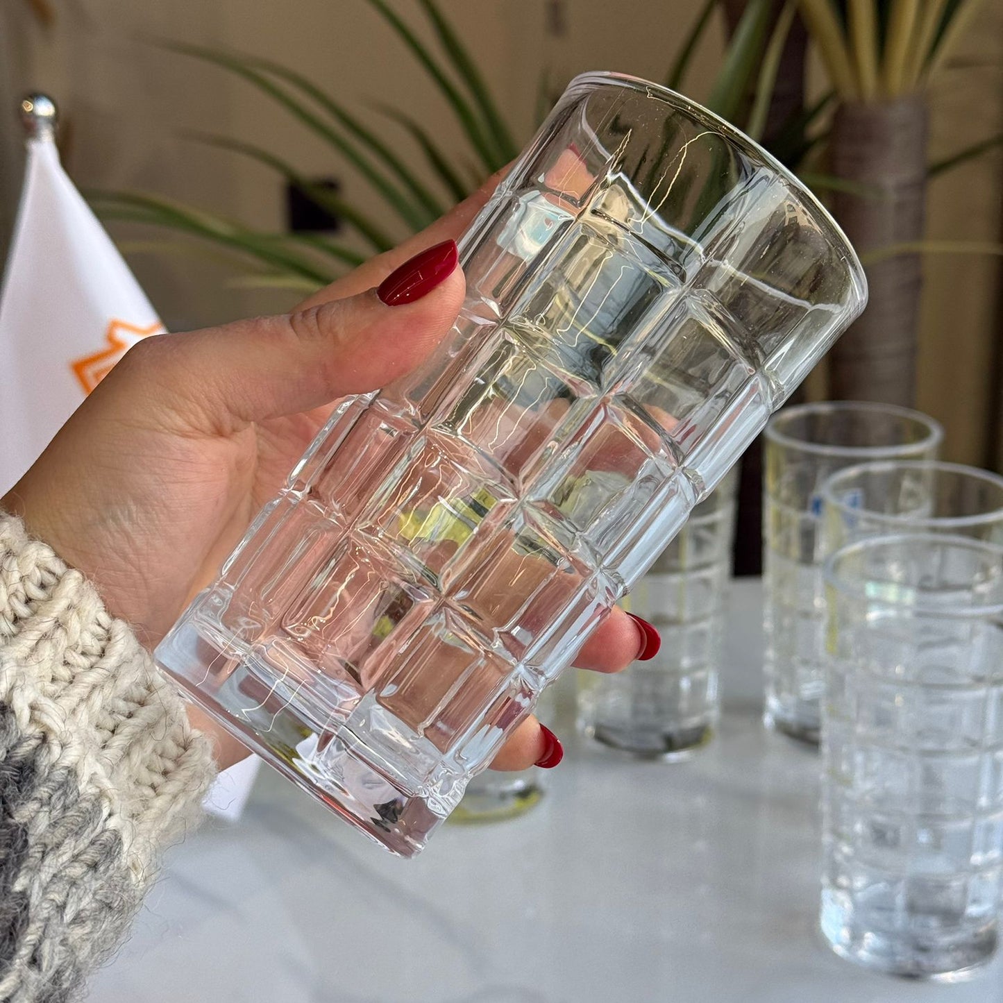 سێت پەرداخی ڕوونی مۆدێرن-سێتی ٦ دانە 