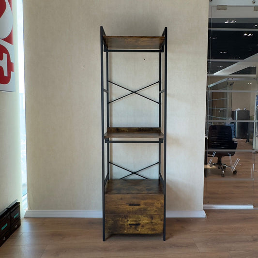 Standing Rack with Wooden Shelves