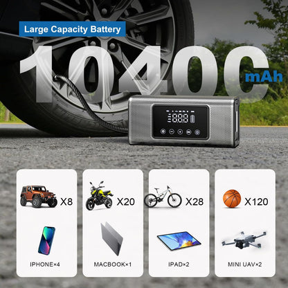 Rechargeable Cordless Air Compressor Tire Inflator Pump