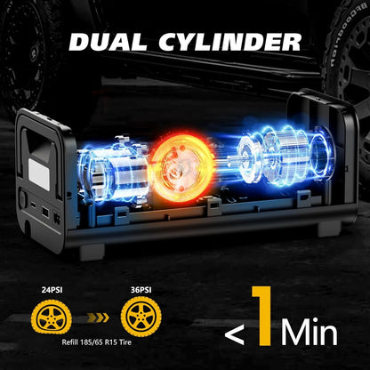 Rechargeable Cordless Air Compressor Tire Inflator Pump