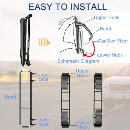 Portable Car Sun Visor Makeup Mirror