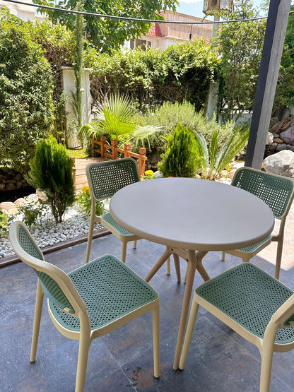 Sam Plastic Table & Mary Chair Outdoor Furniture Set