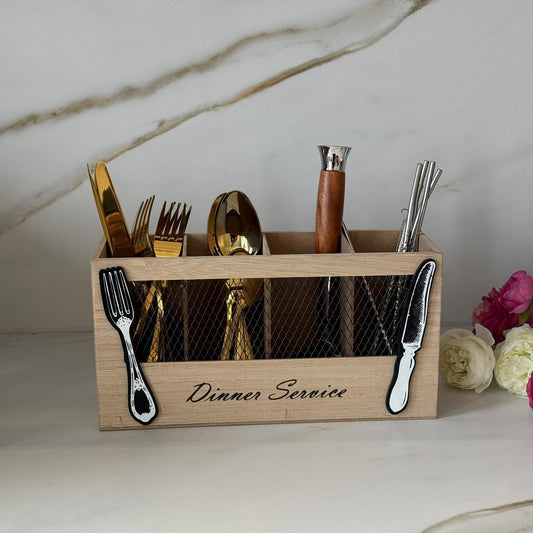 Wooden Cutlery Organizer – Utensil Holder