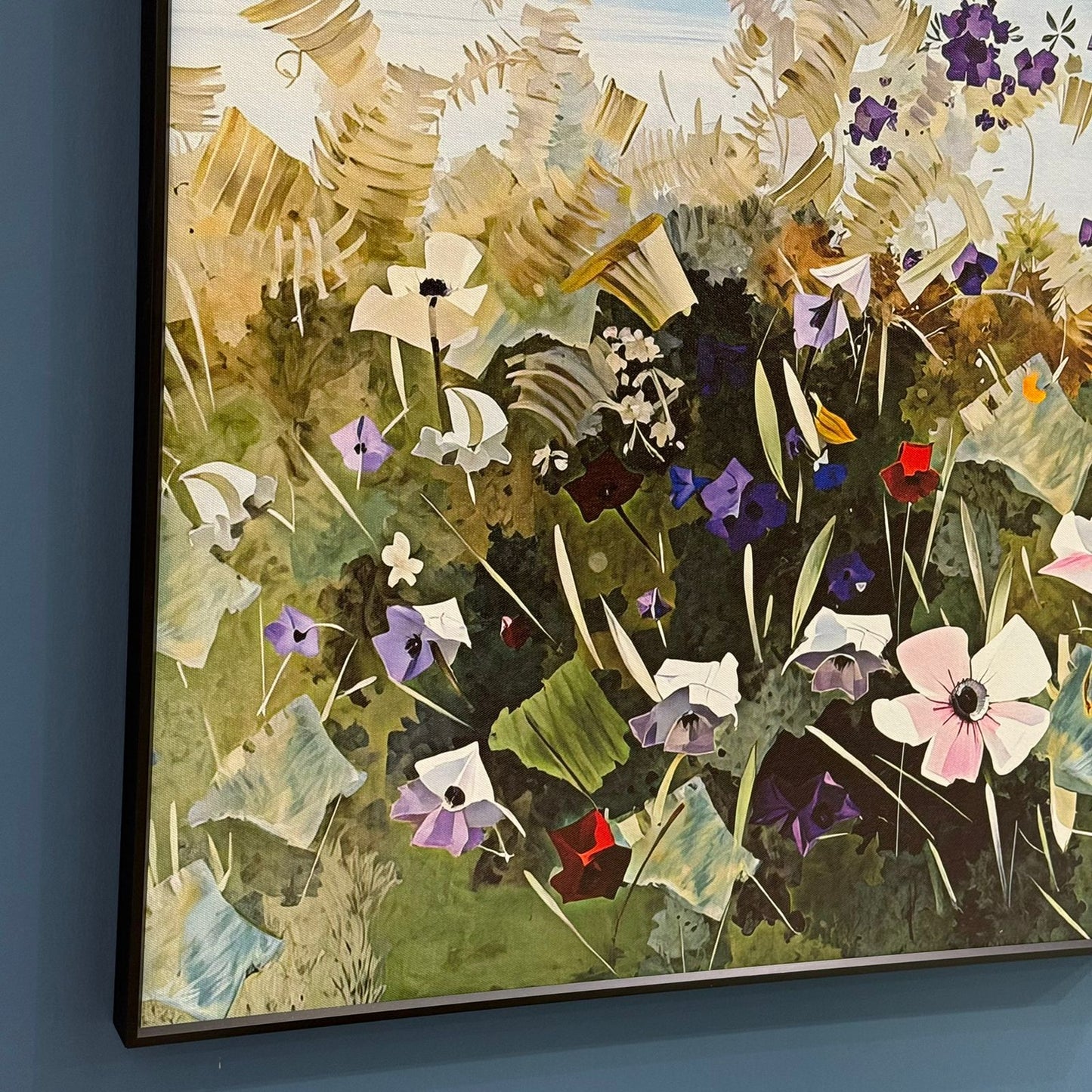 3 Pieces – Coastal Floral Landscape Framed Wall Art Set