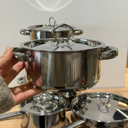 6PCS- Durable Stainless Steel Cookware Set
