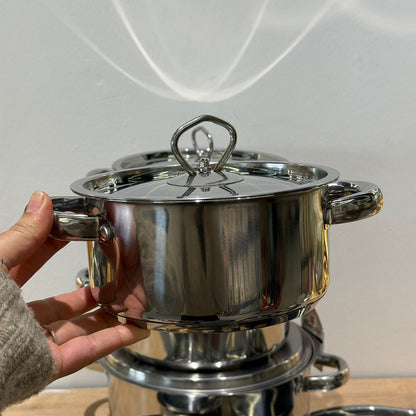 6PCS- Durable Stainless Steel Cookware Set