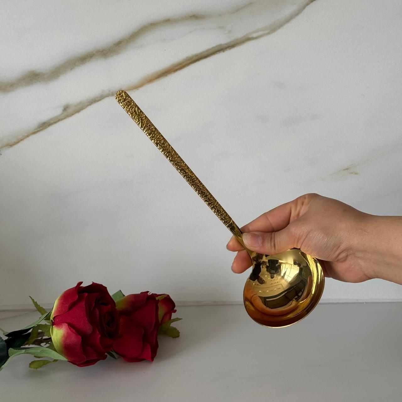 Luxury Gold / Silver Stainless Steel Skimmer & Ladle Set