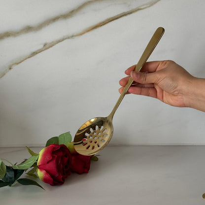 Luxury Gold / Silver Stainless Steel Skimmer & Ladle Set