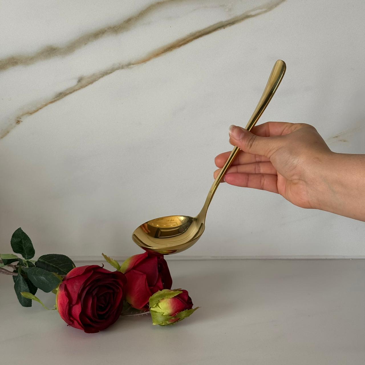 Luxury Gold / Silver Stainless Steel Skimmer & Ladle Set