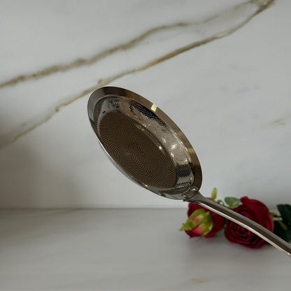 Stainless Steel Kitchen Utensil Collection with Wooden Handles