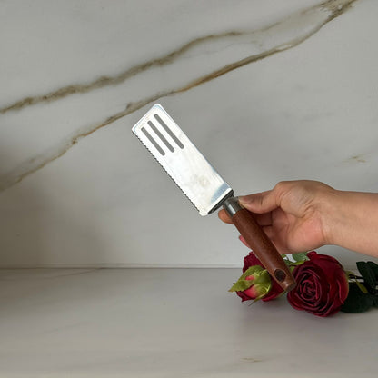 Stainless Steel Kitchen Tool Collection with Wooden Handles