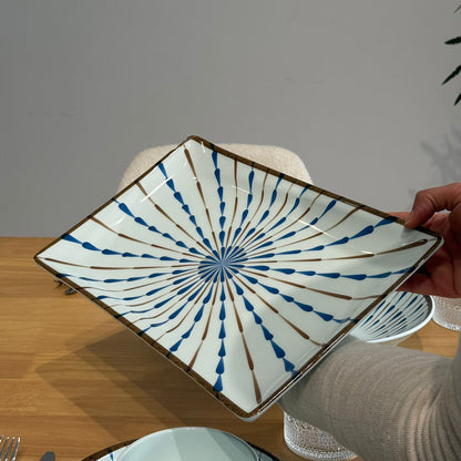 Modern Blue Pattern Dinnerware Set