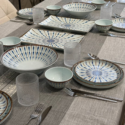 Modern Blue Pattern Dinnerware Set