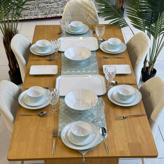 24 قطعة - طقم أواني طعام عصرية أنيقة