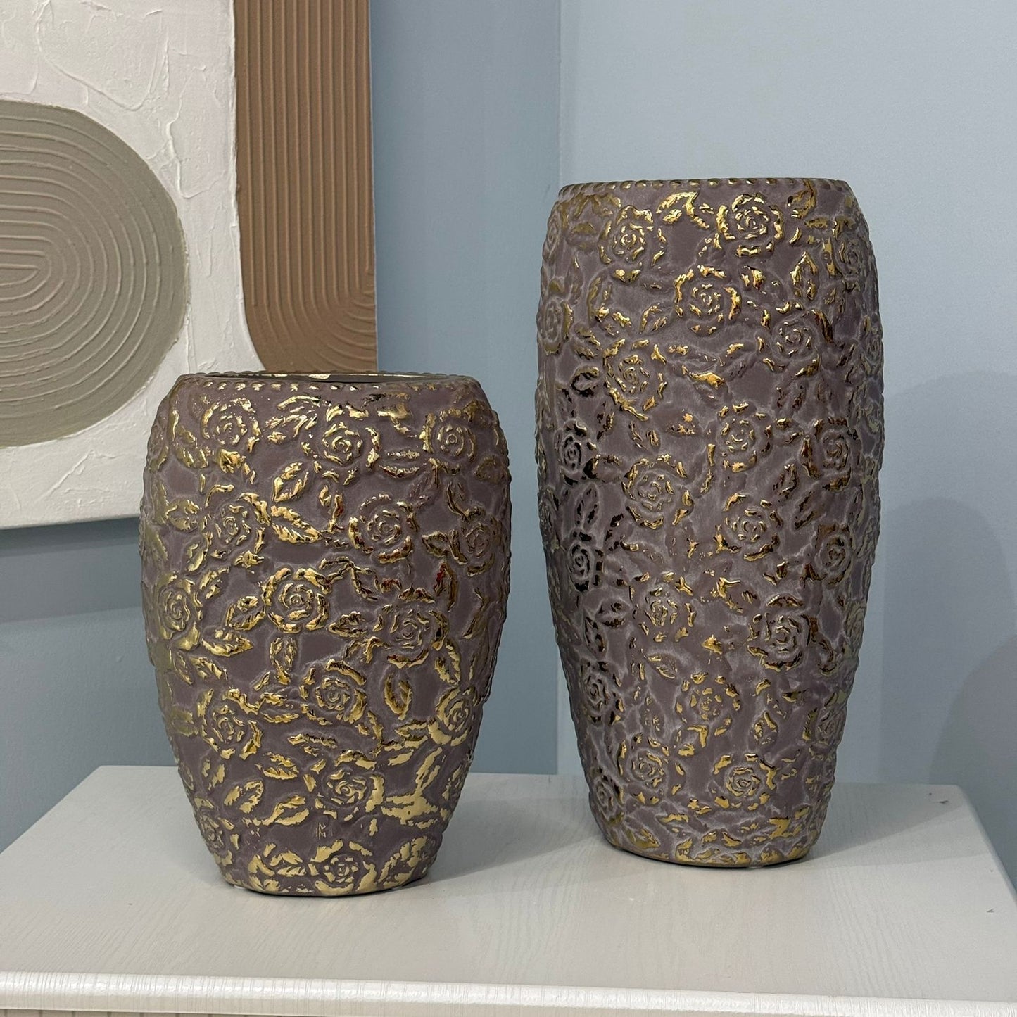 Golden Floral Luxury Vase Collection