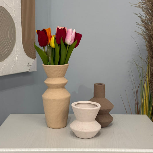 Elegant Vintage Style Vase Set – 3 Pieces