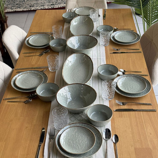 22 قطعة - طقم أواني طعام فاخرة وأنيقة