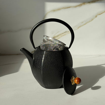 Elegant Stoneware Teapot with Stainless Steel Infuser