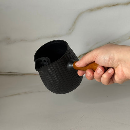 وعاء لتسخين الحليب والقهوة والشاي من الخزف الحجري