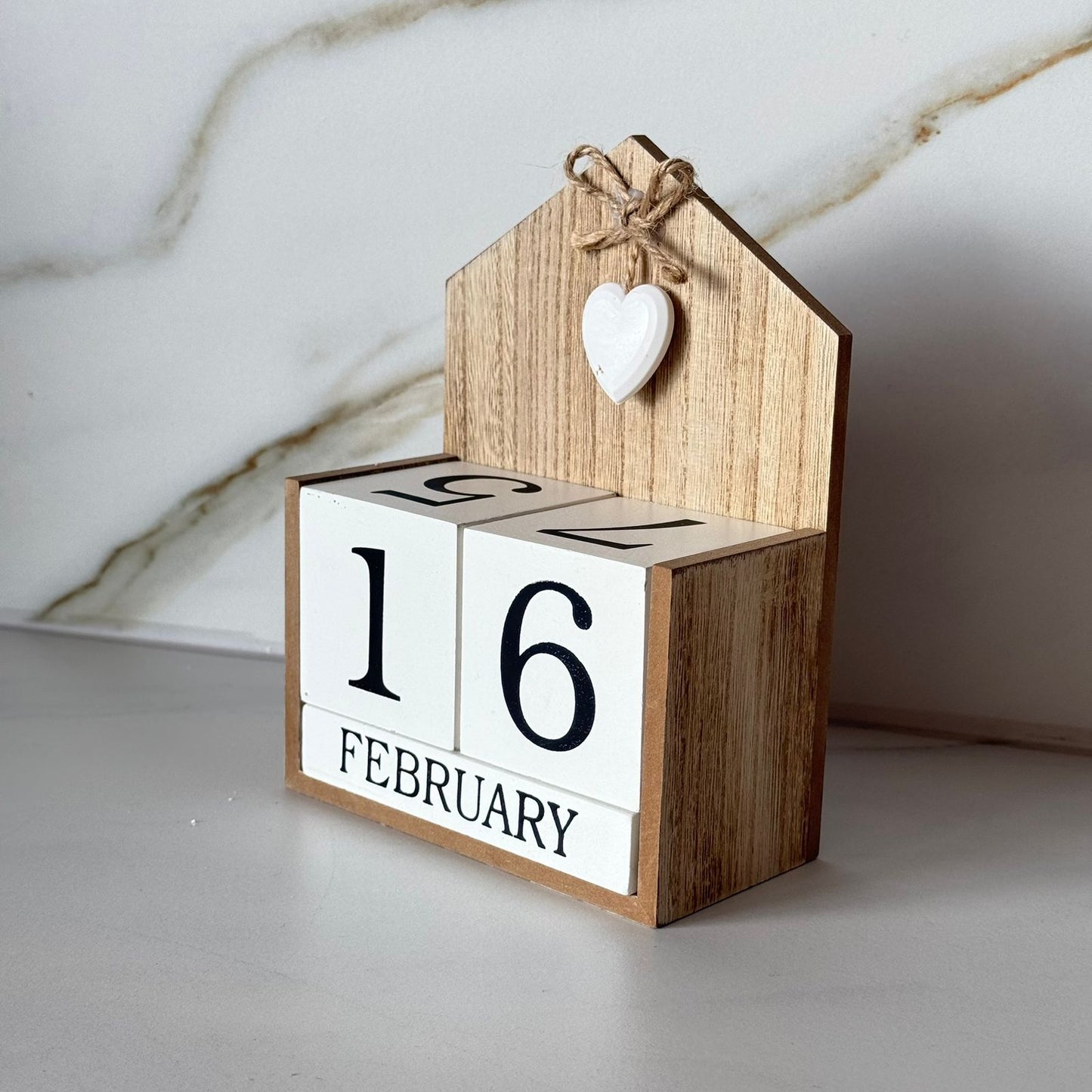 Wooden Perpetual Desk Calendar Block Set