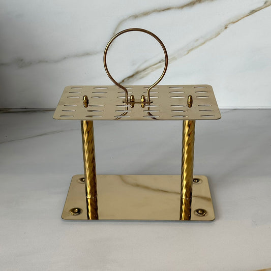 Luxury Gold Stainless Steel Cutlery Stand with Handle