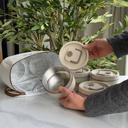 Stainless Steel Insulated Lunch Bowl with Thermal Bag
