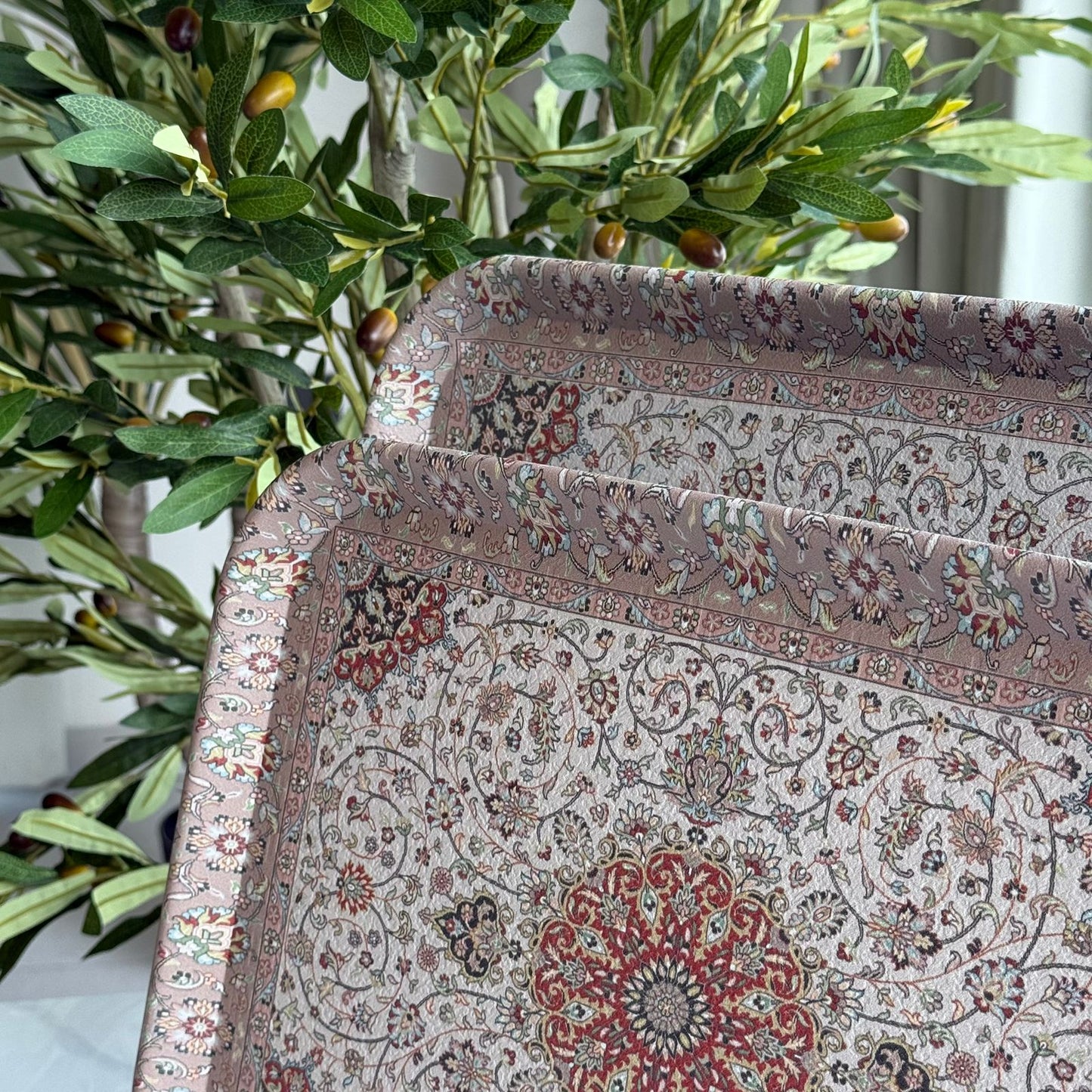 Royal Pattern Serving Tray - Set Of 2