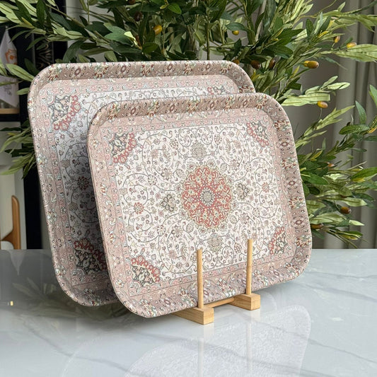 صينية تقديم بنمط ملكي - طقم من قطعتين