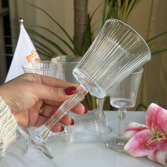 سێت پەرداخی شووشەی کلاسیکی نایاب