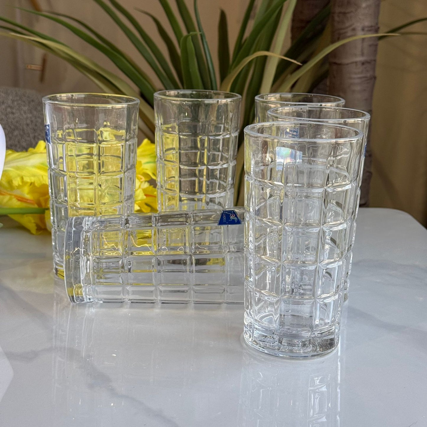 سێت پەرداخی ڕوونی مۆدێرن-سێتی ٦ دانە 