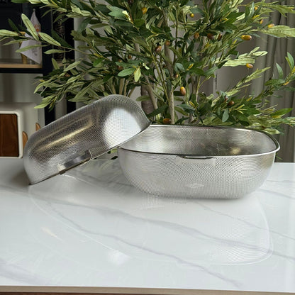 Stainless Steel Deep Colander Strainer with Dual Handles