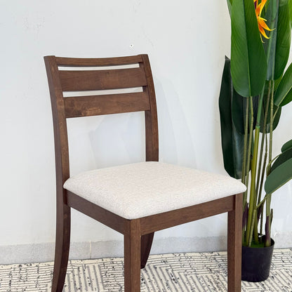 TRISTON - Modern Wooden Dining Chair with Cushioned Seat