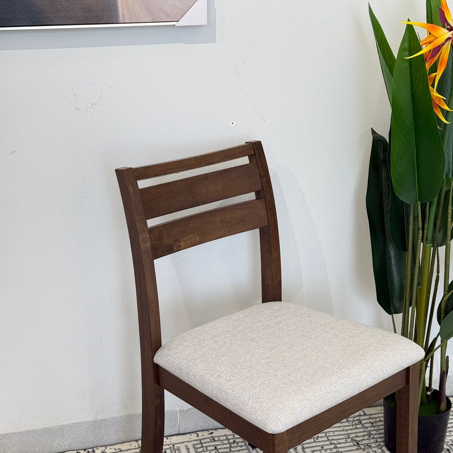 TRISTON - Modern Wooden Dining Chair with Cushioned Seat