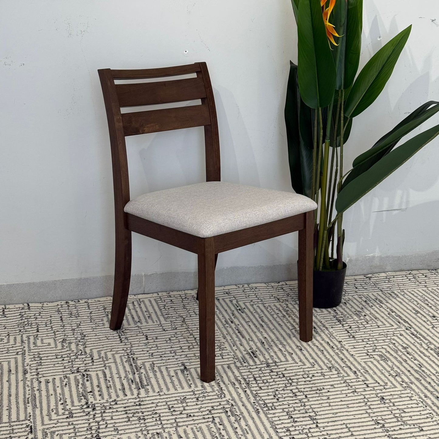 TRISTON - Modern Wooden Dining Chair with Cushioned Seat
