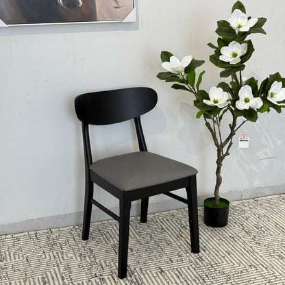 IYAN- Modern Wooden Dining Chair with Cushioned Seat