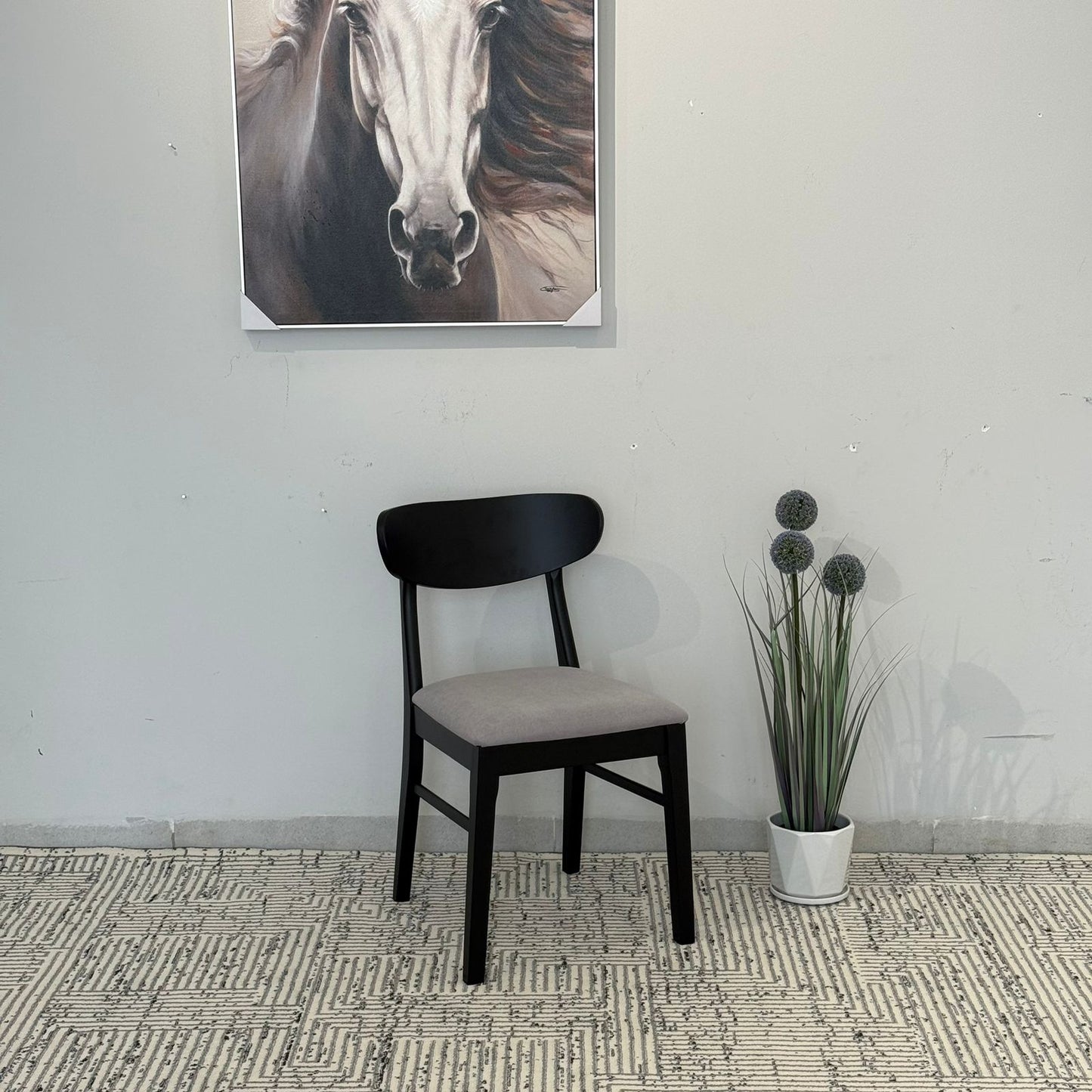 IYAN- Modern Wooden Dining Chair with Cushioned Seat