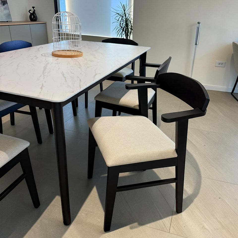 YANICE MARBLE & DYLAN ZAN Modern Chair Luxury Dining Set